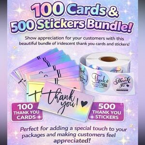 100 Cards & 500 Stickers